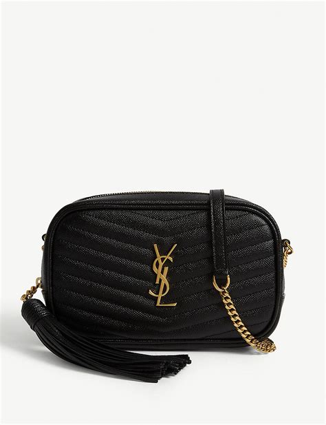 ysl camera bag black and gold